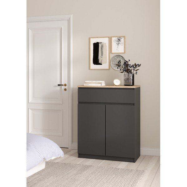 Credenza grigio scuro 80x100x40 cm Naia – Tvilum-image-1