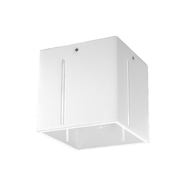Lampada da soffitto bianca con paralume in metallo 10x10 cm Pax - Sollux