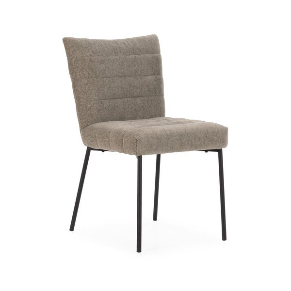 Sedie da pranzo in set marrone chiaro imbottito 2 pz Naomi – MOME