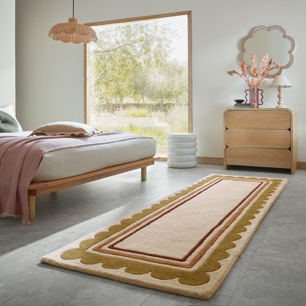 Passatoia di colore naturale in lana tessuta a mano 80x230 cm Lois – Flair Rugs-image-1