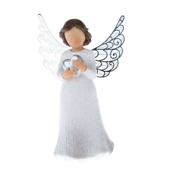 Statuetta di angelo con cuore, altezza 12 cm - Dakls