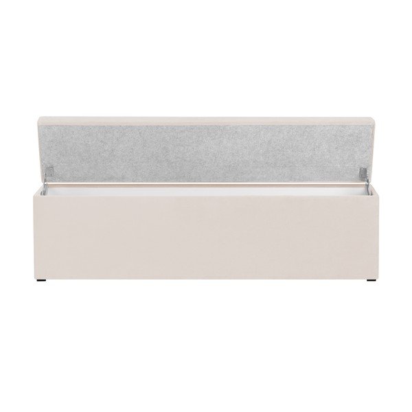 Krémový otoman s úložným prostorem Cosmopolitan Design LA, 180 x 47 cm-image-4