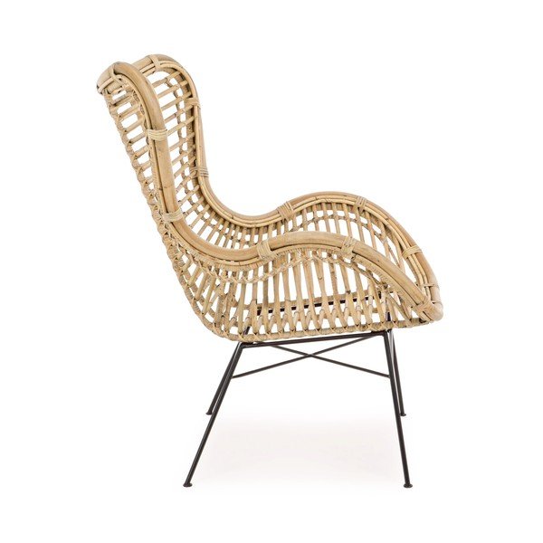 Poltrona da esterno di colore naturale in rattan Casilda – Bizzotto-image-3