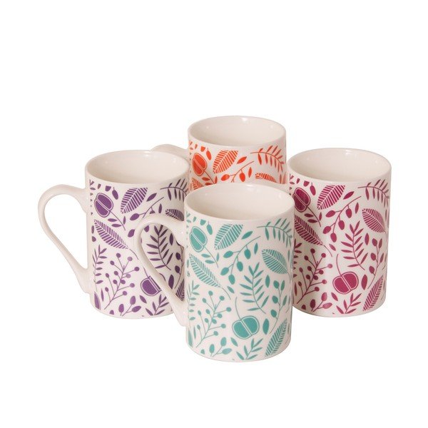 Sada 4 porcelánových hrnků Arabella
