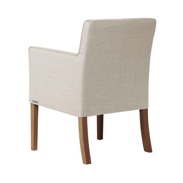 Sedia bianco crema con gambe in legno di faggio marrone scuro Freesia - Ted Lapidus Maison-image-2