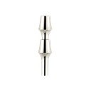 Vaso color argento lucido in metallo (altezza totale 11 cm) BMF – STOFF Nagel
