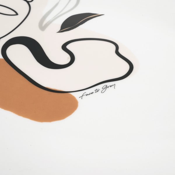 Piatto da portata in ceramica , 38 x 27,5 cm Face to Grey - VDE Tivoli 1996-image-2