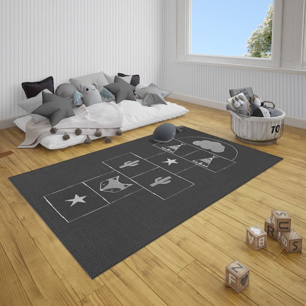 Tappeto nero per bambini Giochi, 200 x 290 cm - Ragami-image-1