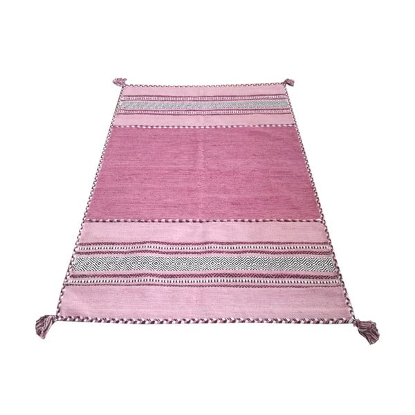 Tappeto in cotone rosa , 120 x 180 cm Antique Kilim - Webtappeti