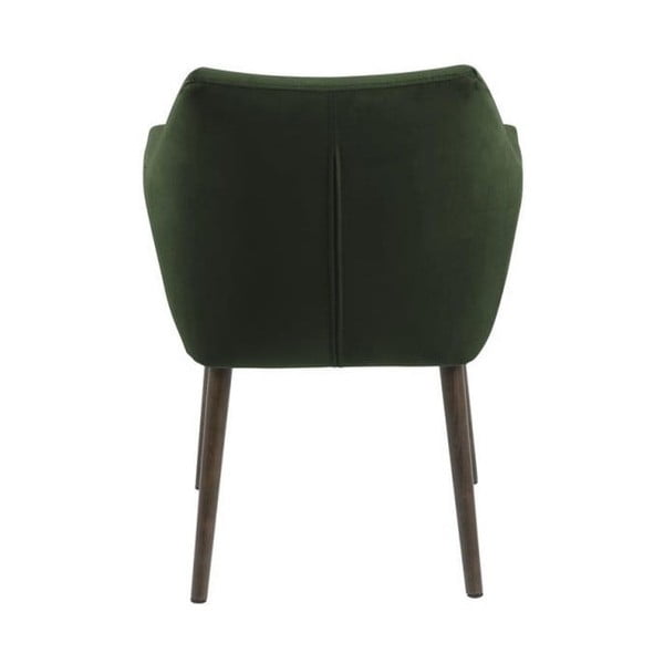 Sedia da pranzo verde in imbottito con braccioli Nora – Actona-image-3