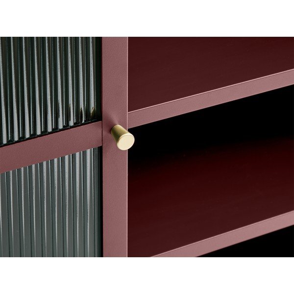 Vetrina rossa in metallo 111x140 cm Bronco - Unique Furniture-image-1