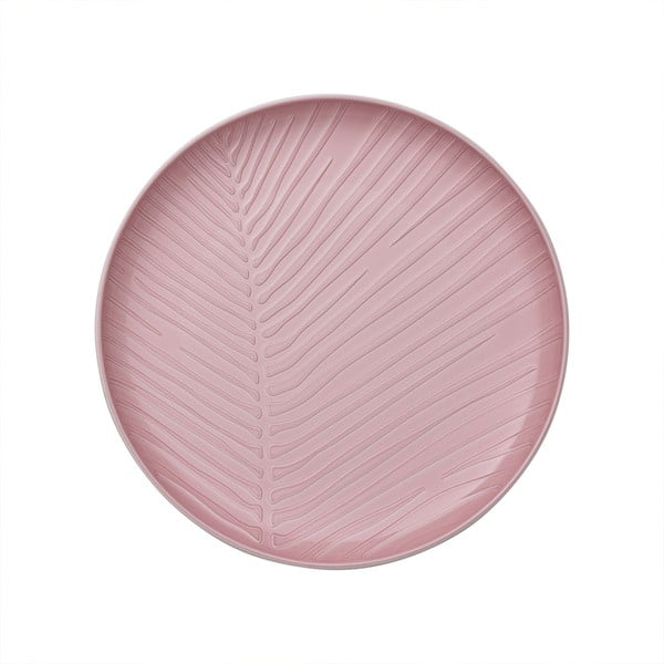 Piatto in porcellana bianca e rosa Villeroy & Boch Leaf, ⌀ 24 cm - Villeroy&Boch