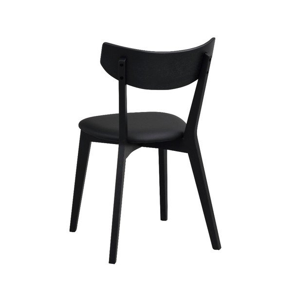 Sedia da pranzo in rovere nero Ami - Rowico-image-1