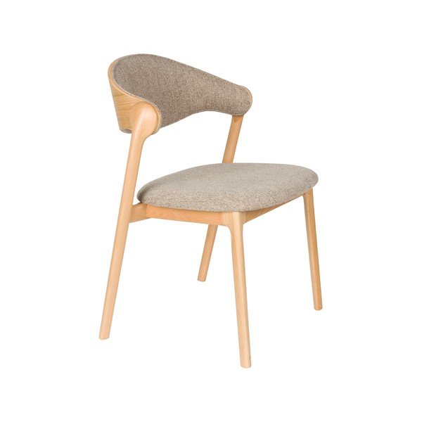 Sedia da pranzo greige imbottita Babington – Dutchbone