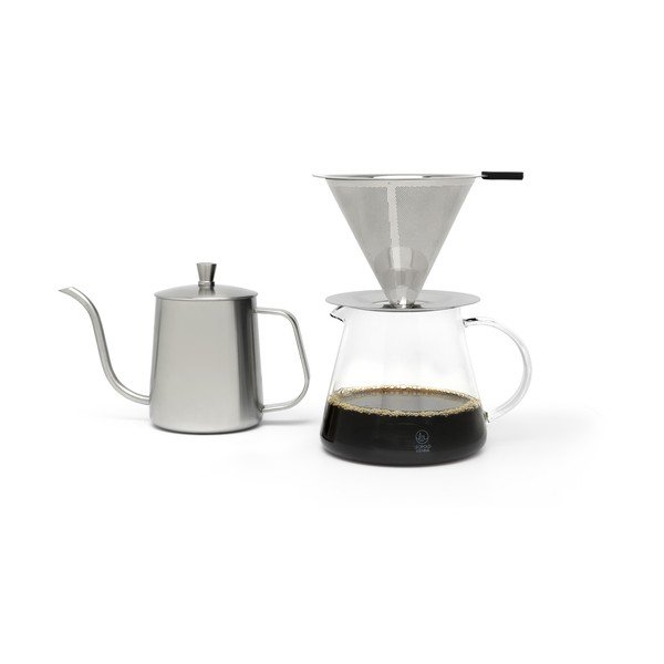 Set per caffè a goccia argentato in acciaio inox 500 ml Slow Coffee – Leopold Vienna