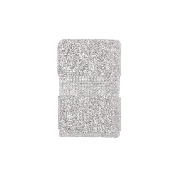 Asciugamano in cotone grigio chiaro 50x30 cm Chicago - Foutastic-image-4