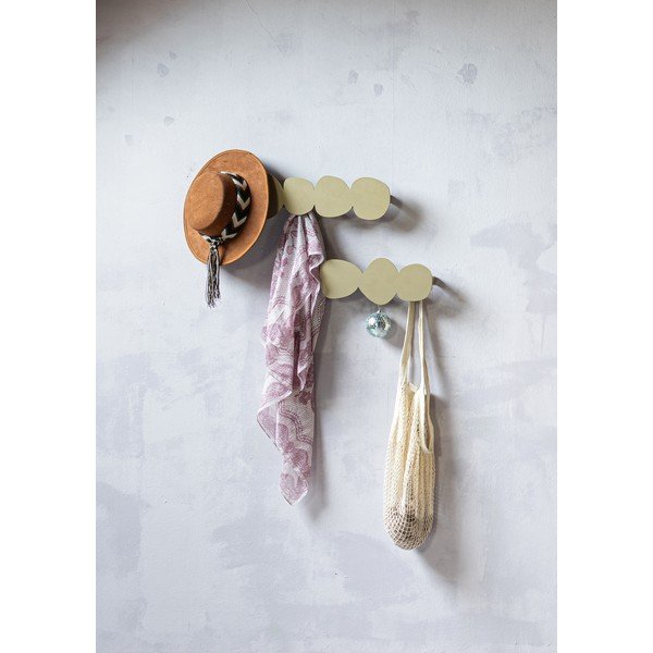 Attaccapanni da parete beige in metallo 35 cm Tumulo – Spinder Design-image-1