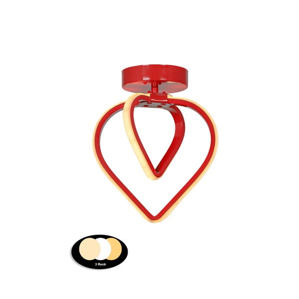 Plafoniera LED rossa in metallo Sevinc – Squid Lighting-image-2