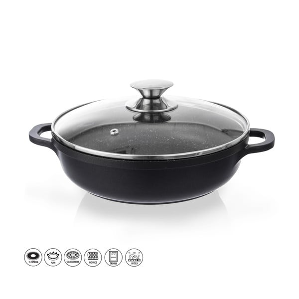 Casseruola antiaderente Pfluon Granit con coperchio in vetro , ⌀ 28 cm Grande - Orion-image-2