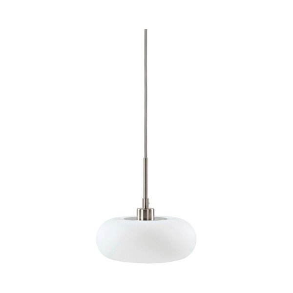 Lampadario bianco/color argento opaco in vetro opale ø 20 cm Thalia – Jotex