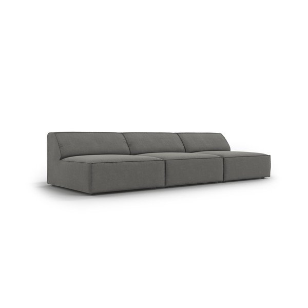 Divano in velluto grigio 240 cm Jodie - Micadoni Home-image-3