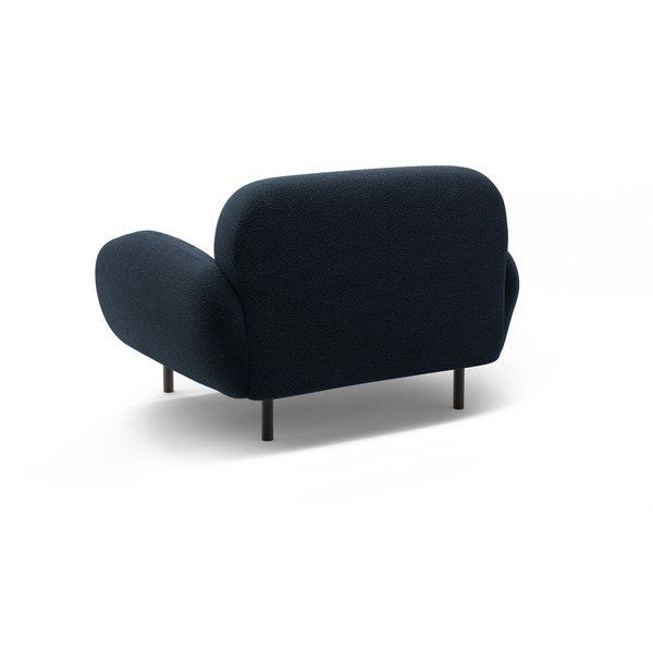 Poltrona blu scuro con rivestimento in bouclé Poppy – Micadoni -image-2