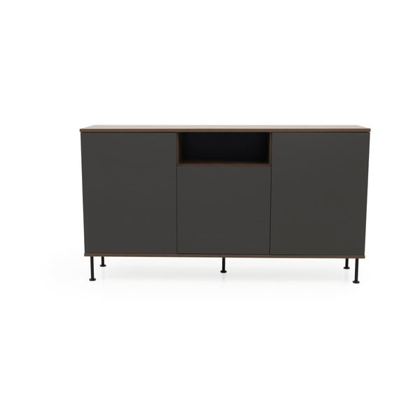 Cassettiera Daxx grigio antracite, larghezza 163 cm - Tenzo