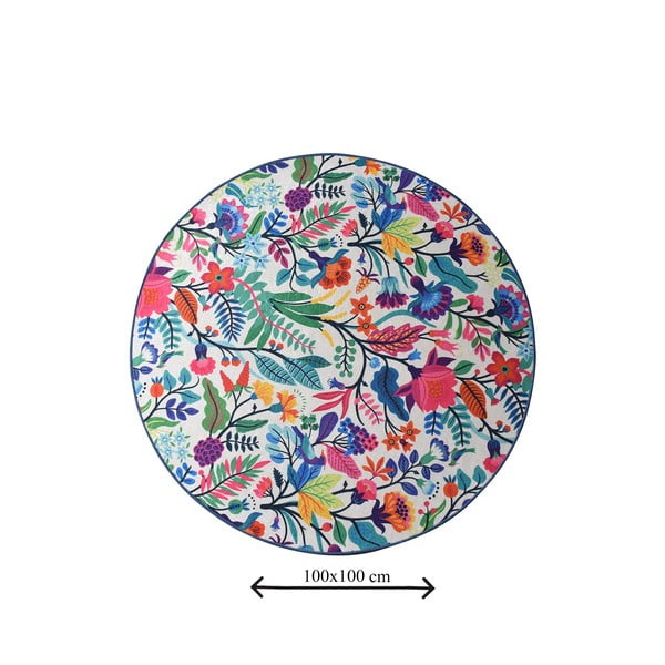 Tappeto da bagno Wild Garden Circle, ø 100 cm - Foutastic-image-2