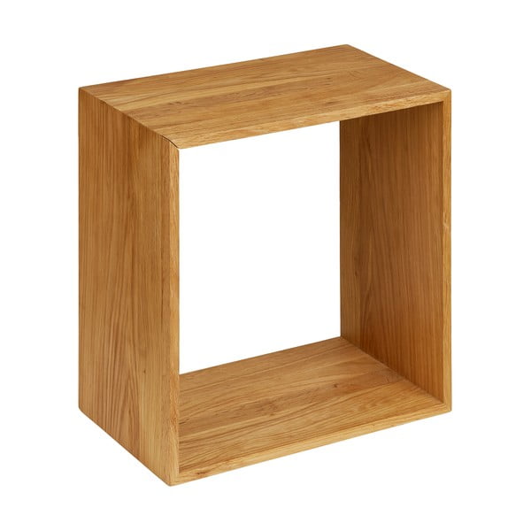 Mensola di colore naturale in rovere massiccio con ripiani multipli 30 cm Lattoon – House Nordic-image-3