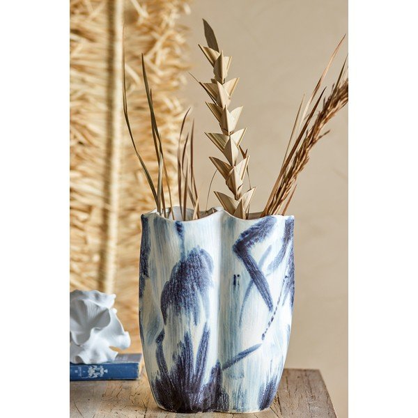 Vaso in gres bianco e nero (altezza 37 cm) Elira - Bloomingville-image-1