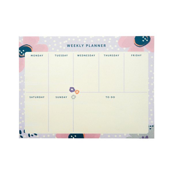 Týdenní plánovač Busy B Planner Pretty/Floral, 60 listů