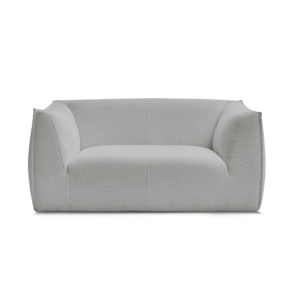 Divano grigio chiaro con rivestimento in bouclé 170 cm Giorgia – Bobochic Paris