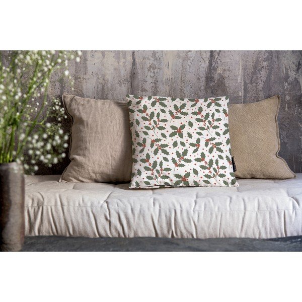 Federa decorativa a tema Natale 45x45 cm Holly – Butter Kings-image-1