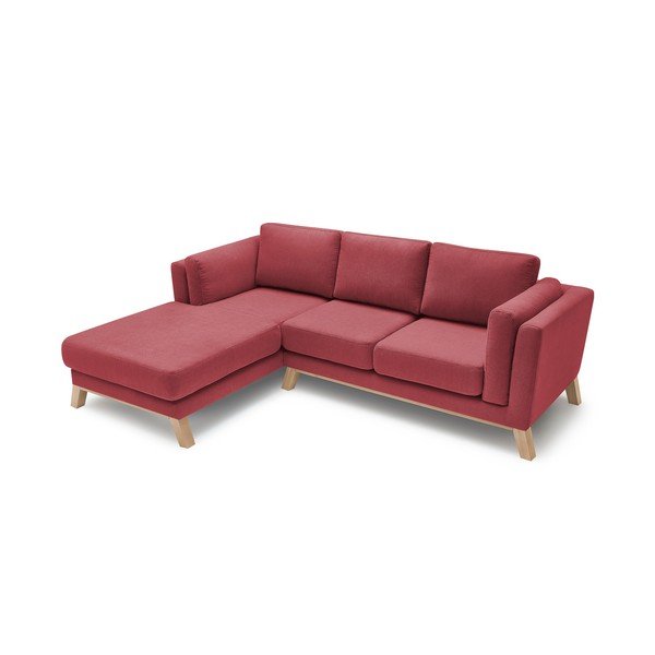 Divano angolare rosso Seattle, angolo sinistro - Bobochic Paris-image-4