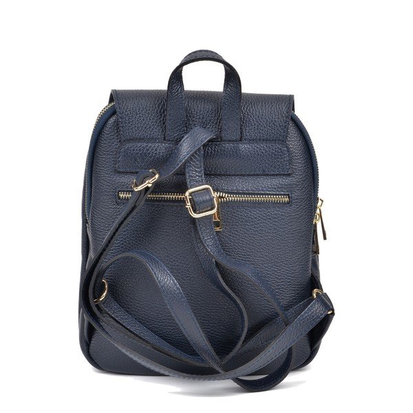 Zaino in pelle blu Tina - Sofia Cardoni-image-1
