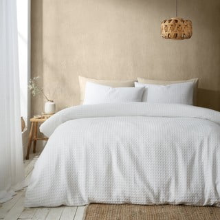 Biancheria da letto bianca per letto matrimoniale/per letto esteso 230x220 cm Muscat Waffle – Pineapple Elephant