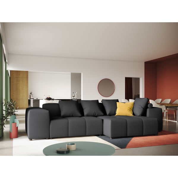 Divano angolare nero (variabile) Rome - Cosmopolitan Design-image-1