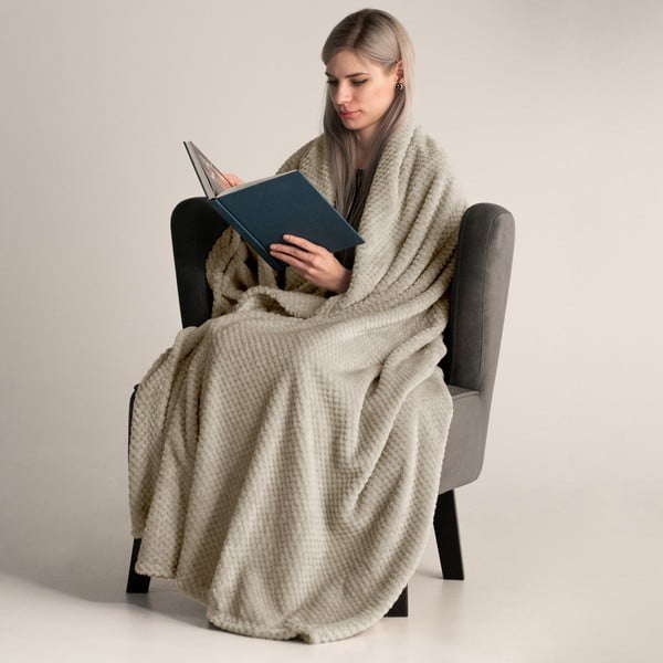 Coperta in microfibra marrone chiaro, 150 x 200 cm Henry - DecoKing-image-1