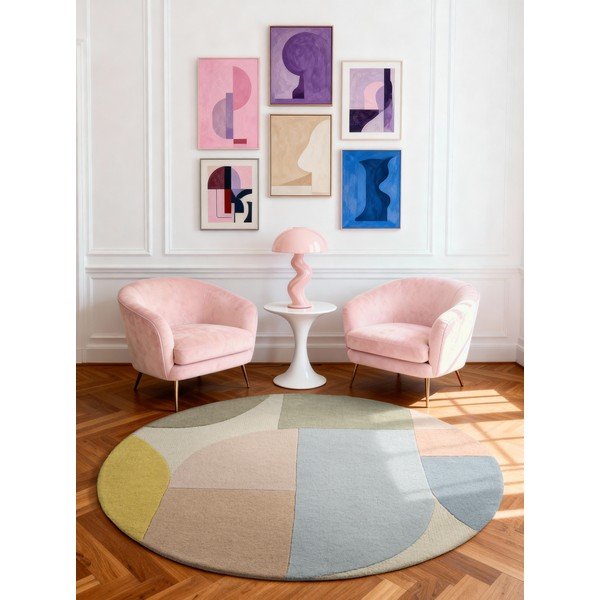 Tappeto rotondo in lana tessuto a mano ø 200 cm Westminster Piccadilly – Ted Baker-image-1