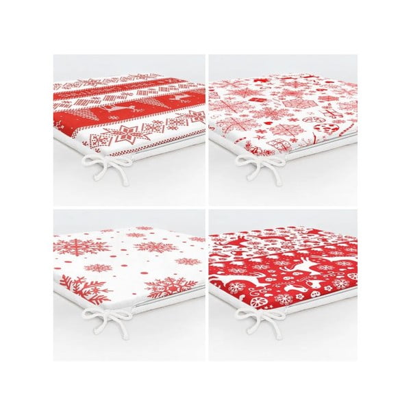 Set di cuscini per sedie a tema natalizio 4 pz 40x40 cm Snowflakes – Mila Home-image-2