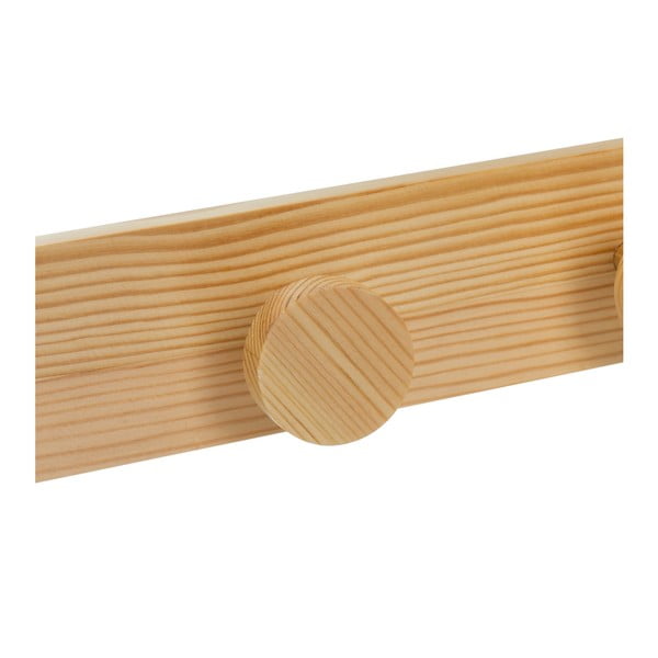 Attaccapanni da parete di colore naturale in pino massiccio 40 cm Anillos – Casa Selección-image-2