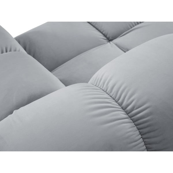 Divano in velluto azzurro 282 cm Bellis - Micadoni Home-image-1