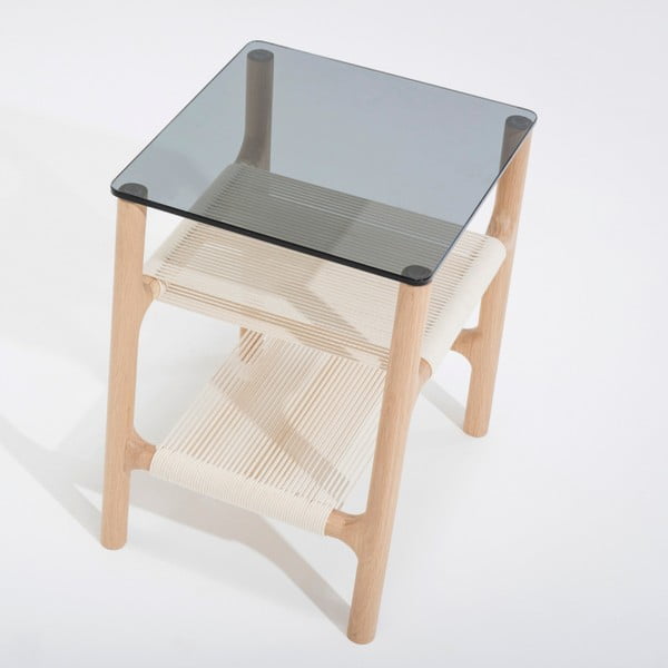 Tavolo pieghevole in legno massiccio di quercia Fawn - Gazzda-image-1