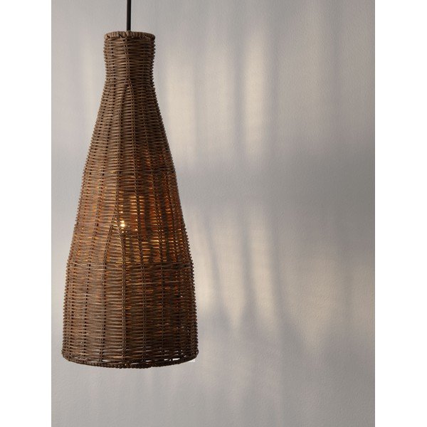 Lampadario di colore naturale in rattan ø 19,5 cm Rielo – Nova Luce-image-1