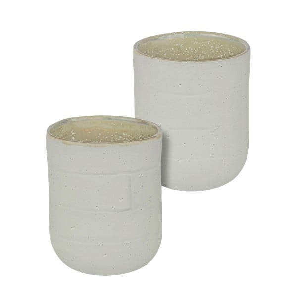 Tazze bianche e beige in set di 2 pezzi in pietra 0,3 l Sand Grain - Mette Ditmer Denmark