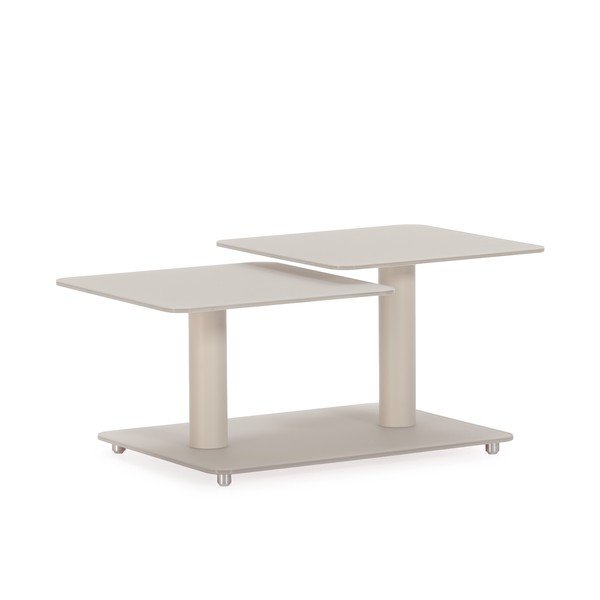 Tavolino da salotto color crema in vetro 54x115 cm Elvi – Marckeric