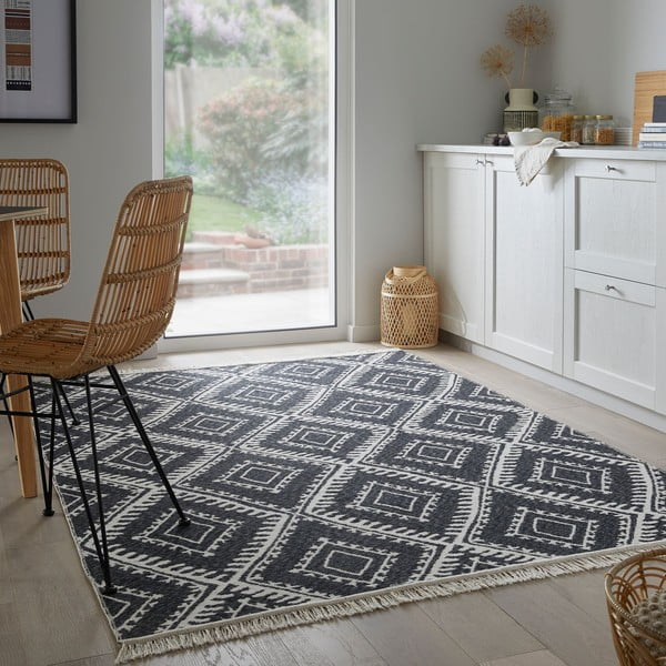 Tappeto bianco e nero 120x170 cm Alix - Flair Rugs-image-1