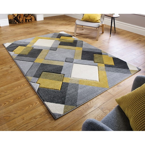 Tappeto giallo/grigio 160x230 cm Nimbus - Flair Rugs-image-1