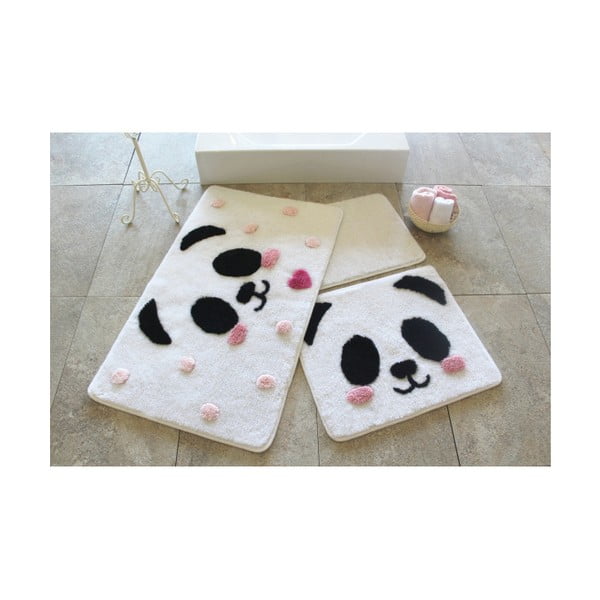 Set di 3 tappeti da bagno Panda - Foutastic