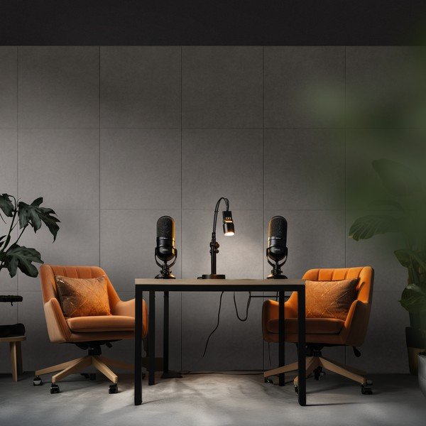 Set di pannelli acustici in tessuto 2 pz 60x60 cm Concrete II – Styler-image-2